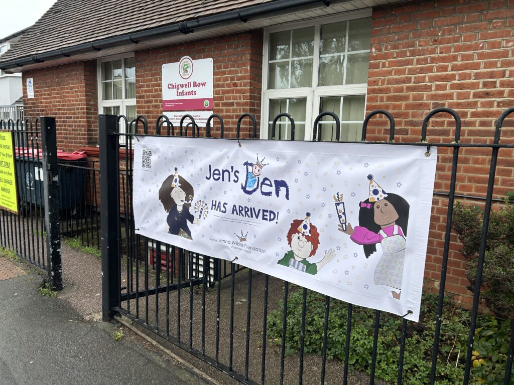 Jen Den Jen's Den arrives at Chigwell Row | The Jenna Wilkins Foundation